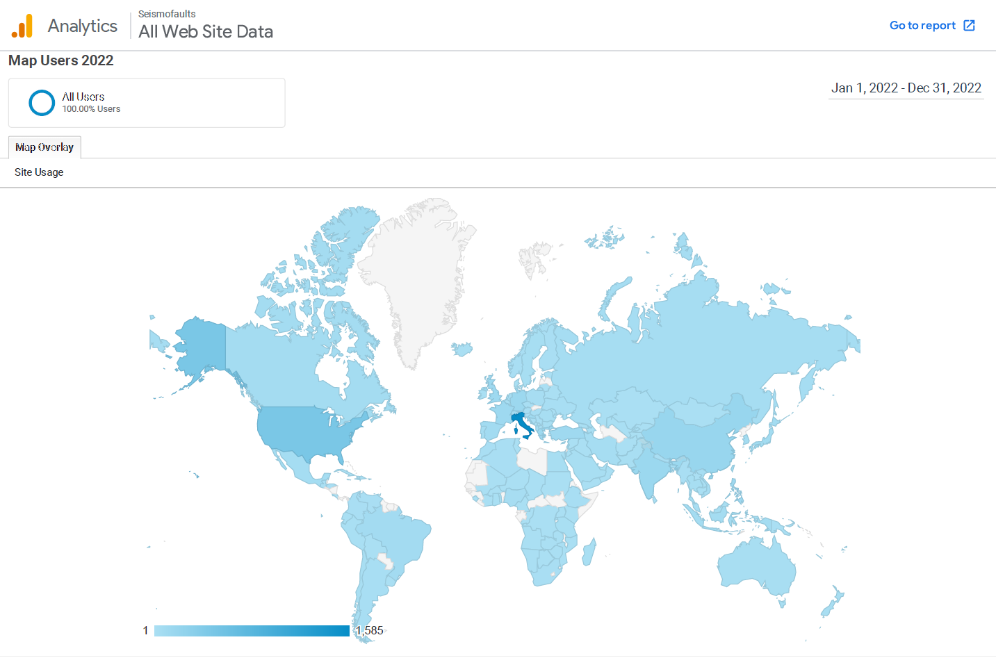 GA geographic distribution